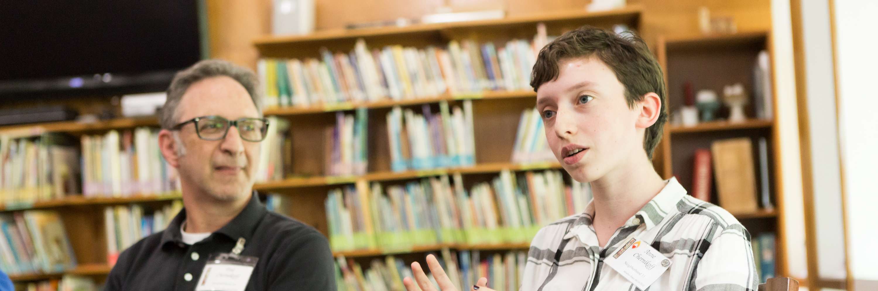 Young man speaking in a group